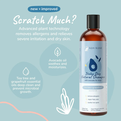 Kin + Kind - Itchy Dog Shampoo (Tea Tree+Grapefruit) 12oz