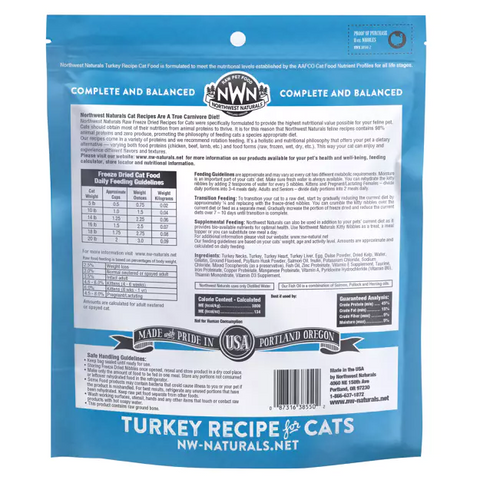 Northwest Naturals - Freeze-dried Cat Recipes: Turkey 312g