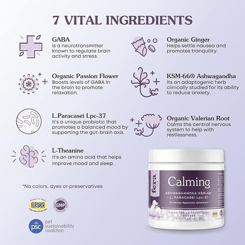 Fera - Calming Support for Dogs & Cats, Powder - 60 Servings