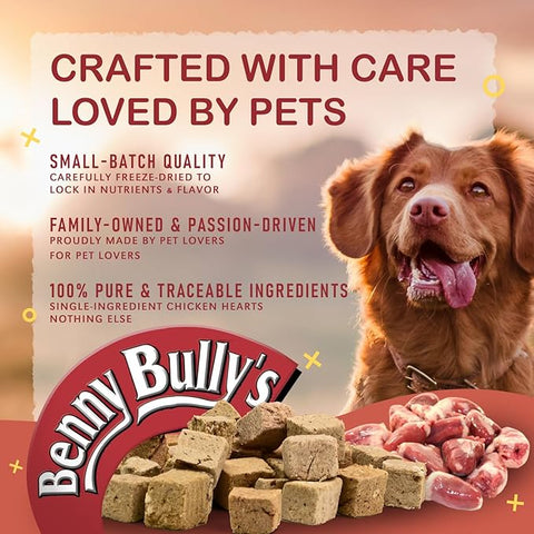 Benny Bullys - Mini Bits Freeze-Dried Chicken Heart 38g
