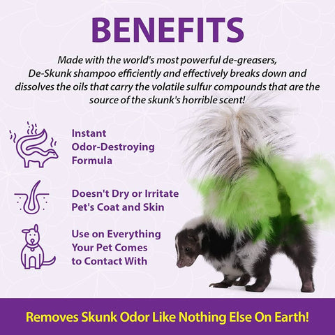 Synergy Labs - De-Skunk Odour Destroying Shampoo Dog 32oz