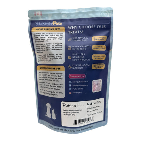Puffin’s Pets - Lamb Lung 50g
