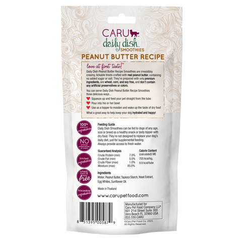 Caru - Daily Dish Smoothies Peanut Butter Recipe for Dogs