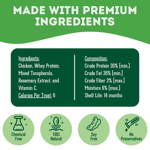 The Granville Island Pet Treatery - Premium Freeze Dried Chicken Treat For Dogs & Cats 50g