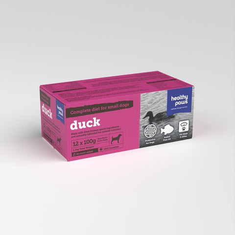 Healthy Paws - Complete Small Dog Dinner Duck 12 x 100g