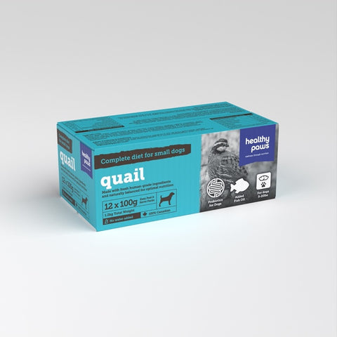 Healthy Paws - Complete Small Dog Dinner Quail 12 x 100g