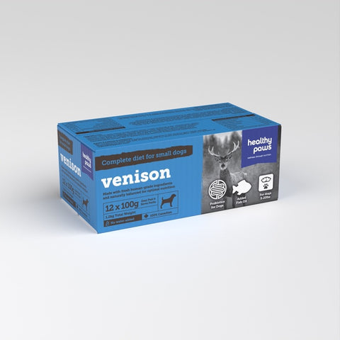 Healthy Paws - Complete Small Dog Dinner Venison 12 x 100g