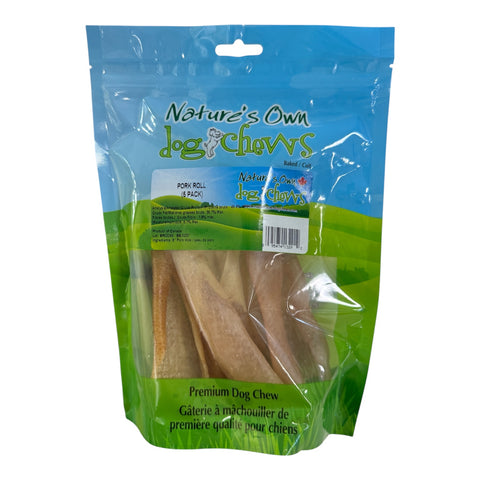 Nature's Own Dog Chew - 6″ Pork Roll (5 Pack)