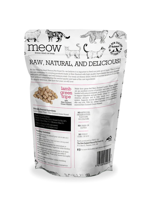 The NZ Natural Pet Food Co. - Woof Lamb Green Tripe With Green Lipped Mussels 40g