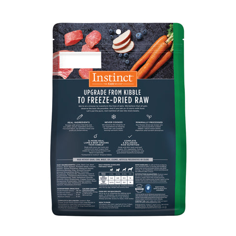Instinct - Raw Freeze-Dried Meals Grass-Fed Lamb Recipe 85g