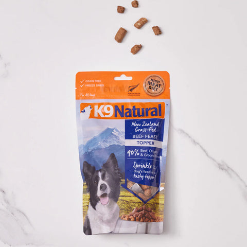 K9 Natural™ - New Zealand Beef Feast Freeze-Dried 142g/500g/1.8kg/3.6kg