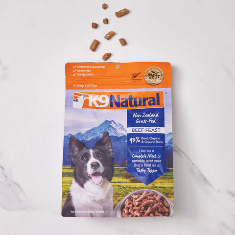 K9 Natural™ - New Zealand Beef Feast Freeze-Dried 142g/500g/1.8kg/3.6kg