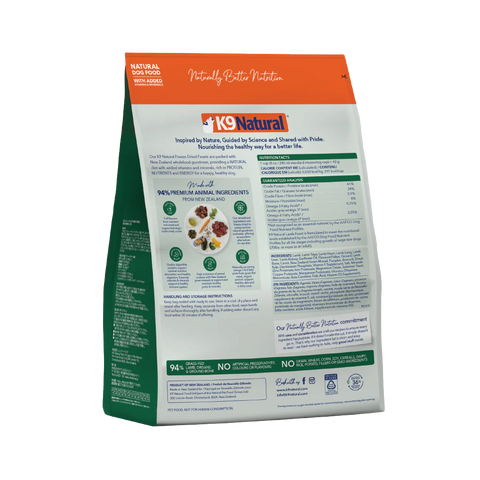 K9 Natural™ - New Zealand Lamb Feast Freeze-Dried 142g/500g/1.8kg/3.6kg