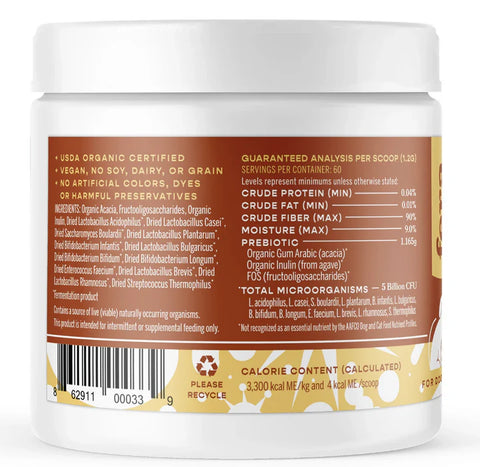 Fera - Organic Probiotics with Prebiotics for Dogs & Cats, Powder - 60 Servings