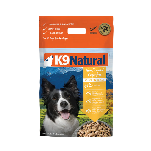 K9 Natural™ - New Zealand Chicken Feast Freeze-Dried 100g/500g/1.8kg/3.6kg