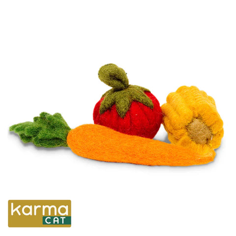 Karma - Wool Felt - Veggies - Carrot, Tomato & Corn