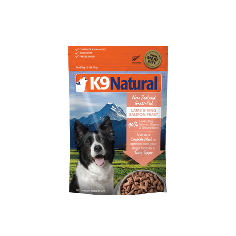 K9 Natural™ - New Zealand Lamb & King Salmon Feast Freeze-Dried 100g/500g/1.8kg/3.6kg