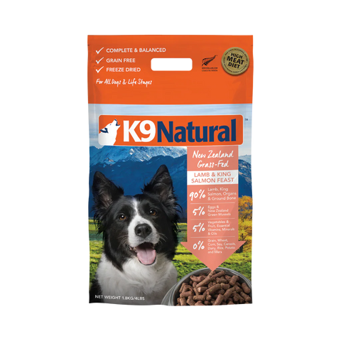 K9 Natural™ - New Zealand Lamb & King Salmon Feast Freeze-Dried 100g/500g/1.8kg/3.6kg