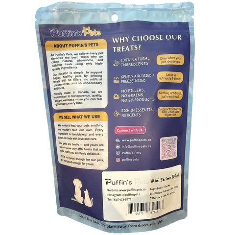 Puffin's Pets - Freeze Dried Mini shrimp 30g