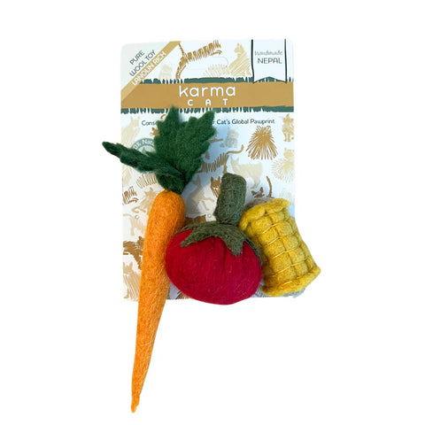 Karma - Wool Felt - Veggies - Carrot, Tomato & Corn