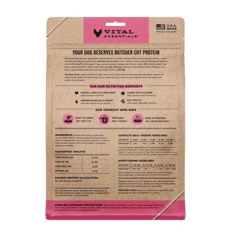 Vital Essentials - Freeze-Dried Raw Crunchy Nibs Dog Food: Chicken