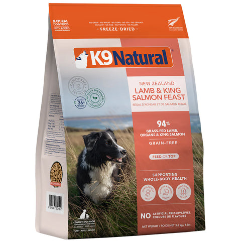 K9 Natural™ - New Zealand Lamb & King Salmon Feast Freeze-Dried 100g/500g/1.8kg/3.6kg
