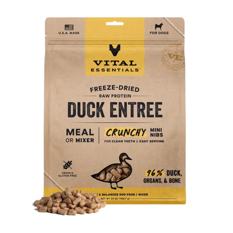 Vital Essentials - Freeze-Dried Raw Crunchy Nibs Dog Food: Duck