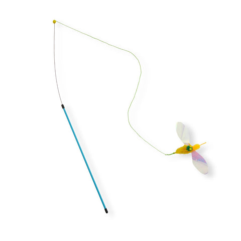 Crinkly Critters Bouncy Bee Adjustable Cat Wand