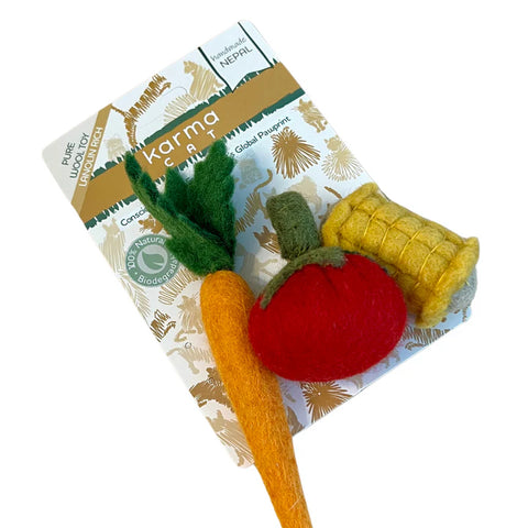 Karma - Wool Felt - Veggies - Carrot, Tomato & Corn