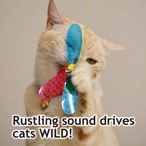 Crinkly Critters Fancy Flutterfly Cat Wand