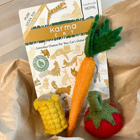 Karma - Wool Felt - Veggies - Carrot, Tomato & Corn