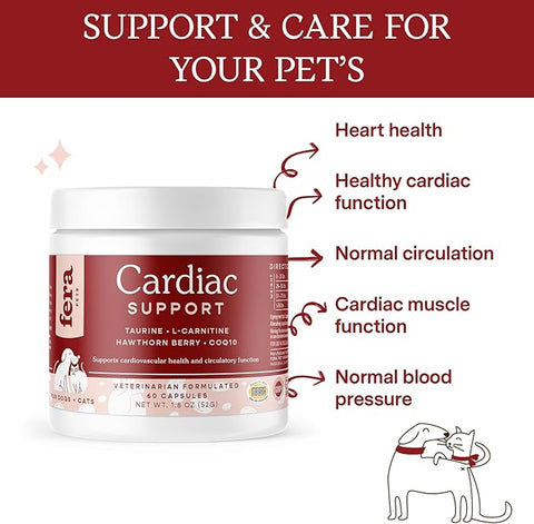 Fera - Cardiac Support for Dogs & Cats - 60/ 120 Capsules