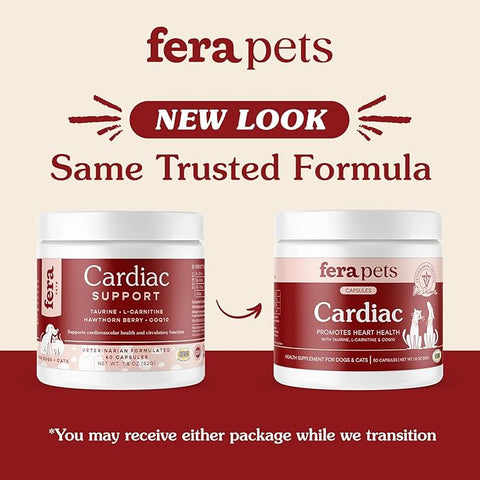 Fera - Cardiac Support for Dogs & Cats - 60/ 120 Capsules