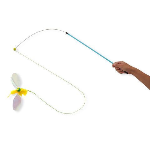 Crinkly Critters Bouncy Bee Adjustable Cat Wand