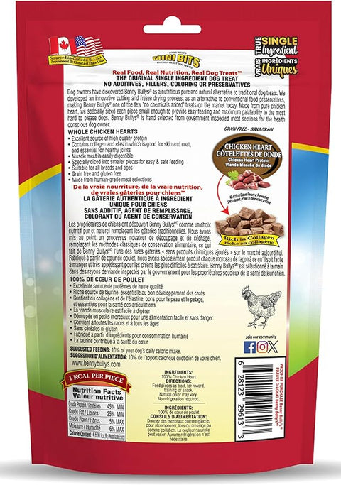 Benny Bullys - Mini Bits Freeze-Dried Chicken Heart 38g