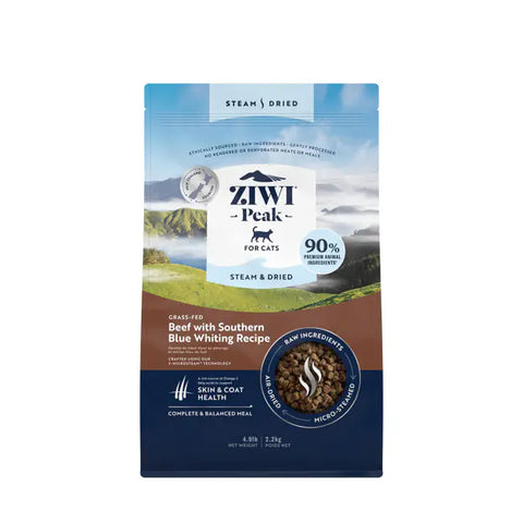 ZIWI - Cat Steam Dried South: Beef with S Blue Whiting