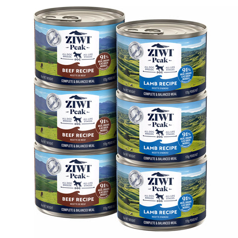 ZIWI Variety Pack Beef, Lamb Dog Wet Food 170g