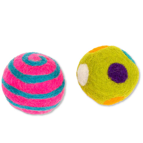 Karma - Wool Felt - 1.5' Balls - Multicolored - Set of 2