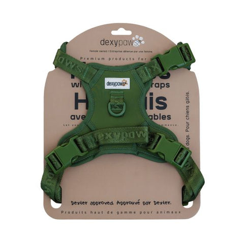 Dexypaws - No-Pull Dog Harness: Green Camo
