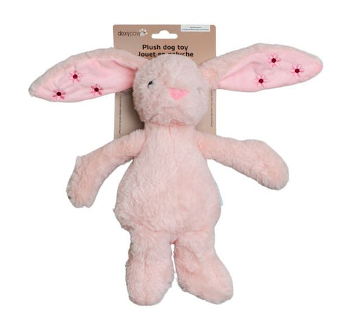Dexypaws - Plush Dog Toy -Blush Bunny Dog Toy