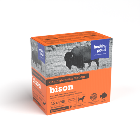 Healthy Paws - Canine Complete Dinner Bison 16 x 1/2 lb