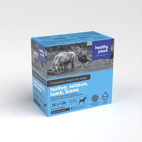 Healthy Paws - Canine Complete Variety Pack - T, L, S, B 16 x 1/2 lb