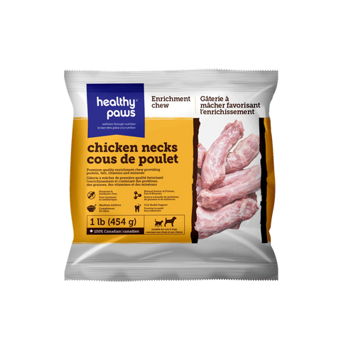 Healthy Paws - Enrichment Raw Chicken Necks 1 lb