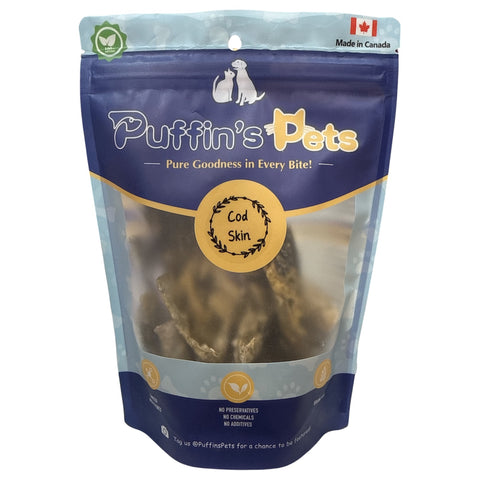 Puffin's Pets - Dehydrated Cod Skin 60g