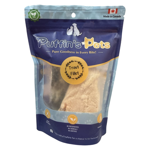 Puffin's Pets -Freeze Dried Trout Fillet 3pcs