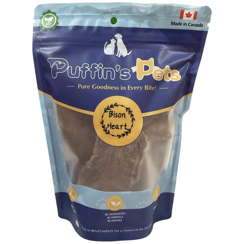 Puffin's Pets - Freeze Dried Bison Heart 50g