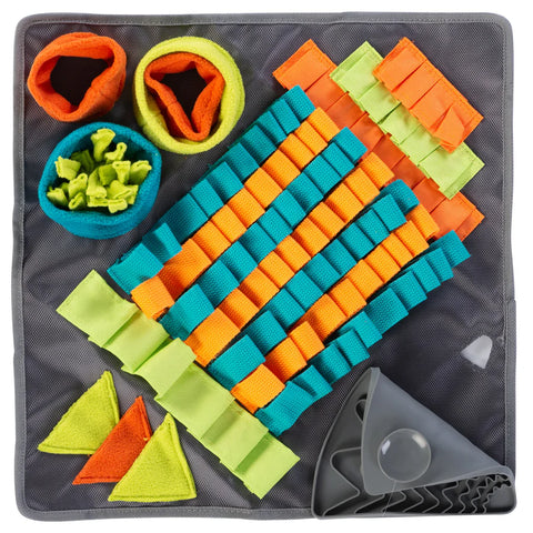 Messy Mutts - Messy Mutts Square Forage/Snuffle Mat plus Lick Mat, 16" x 16"