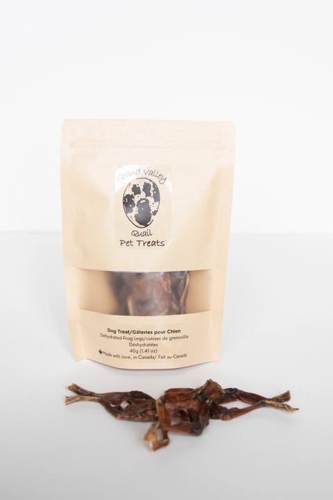 Grand Valley Quail Pet Treats - Dehydrated Frog Legs