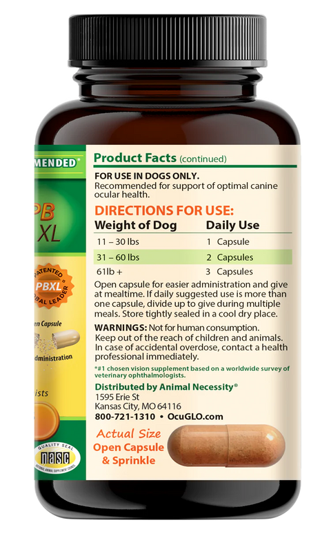 Ocu-GLO® - Powder Blend XL 90ct (Bottle for Medium to Large Dogs)