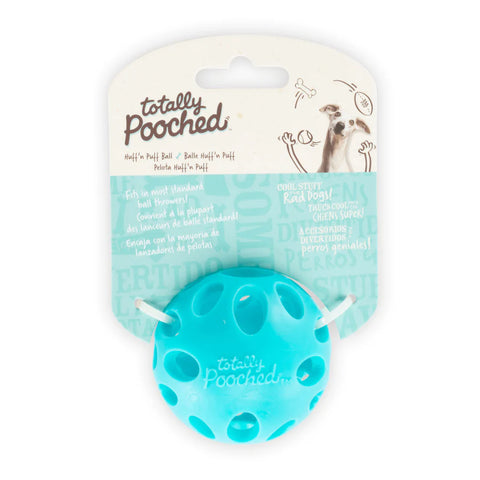 Messy Mutts - Totally Pooched Huff'n Puff Dog Ball, Size 2.5"